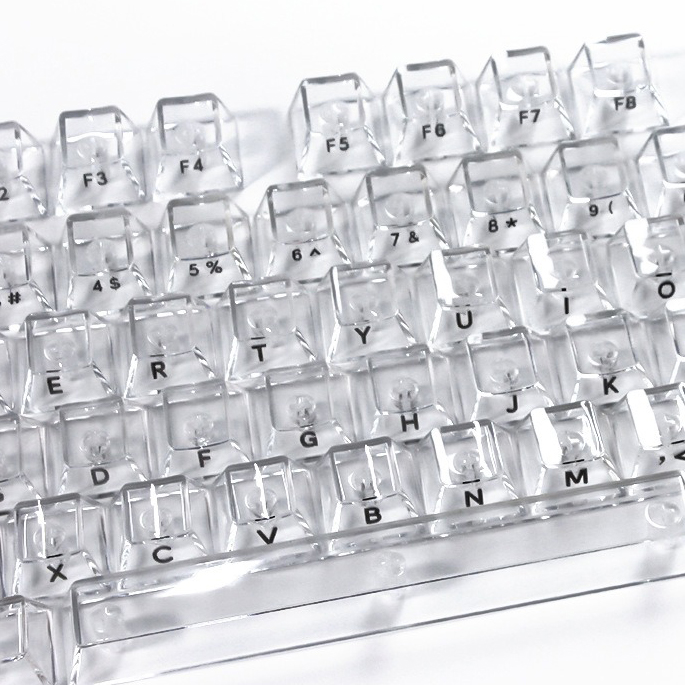 Gaming Accessories Aesthetic - Keycap Profil Cherry Transparan Kristal untuk